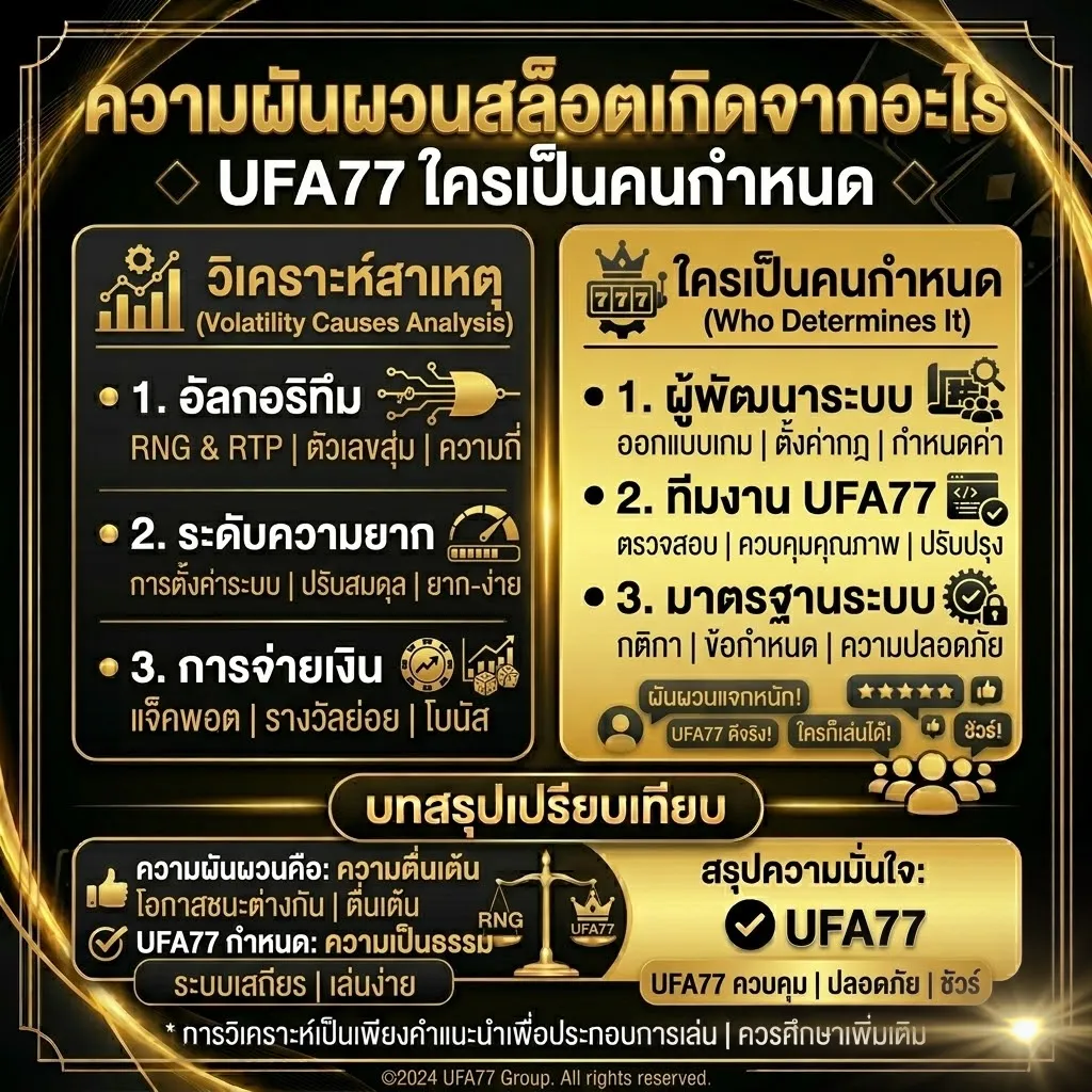 ความผันผวนสล็อต UFA77